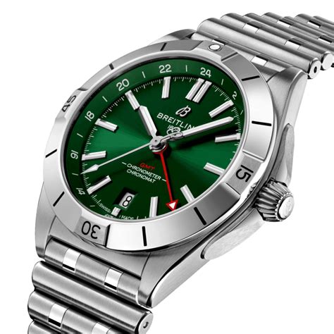 breitling women's green watch|breitling chronomat gmt 40 green.